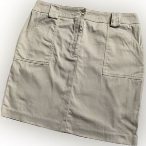 TRIBAL stretch tan skirt with front pockets, Nordstroms size 10.